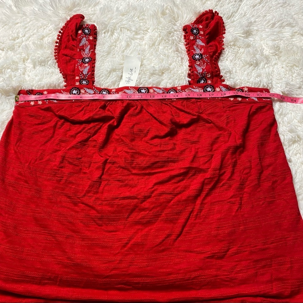 Style &Co Embroidered Flutter Strap Tank Red XL - Picture 4 of 4